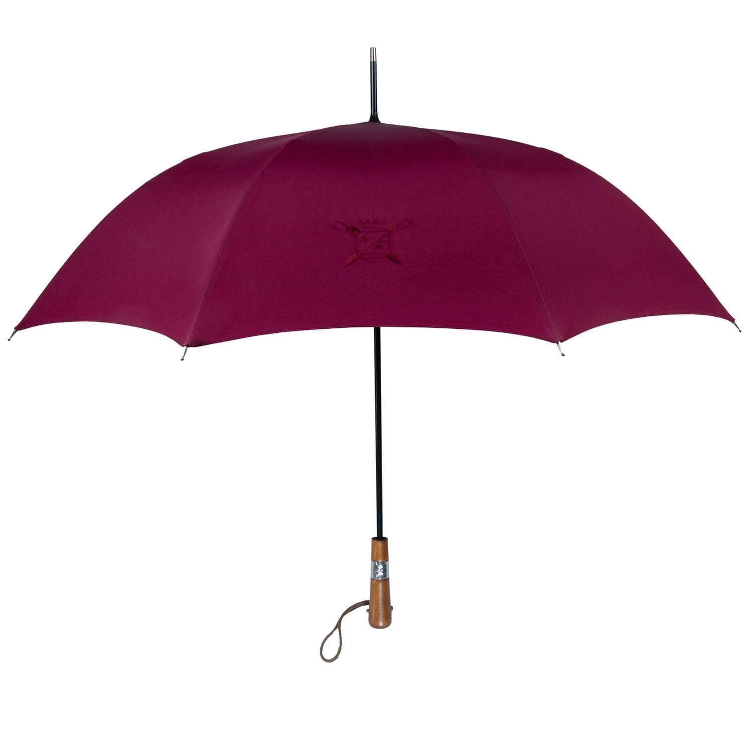 Parapluie Antibourrasque bordeaux à poignée courbe — Le Parapluie de Cherbourg